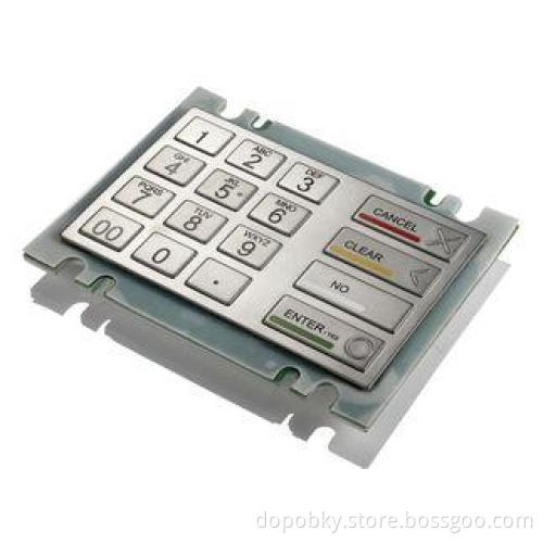Multilanguage 16 Keys PCI EPP Encryption Metal Pinpad For A